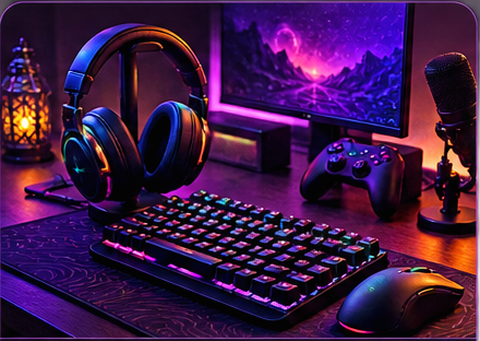 Gaming setup and gaming accessories
