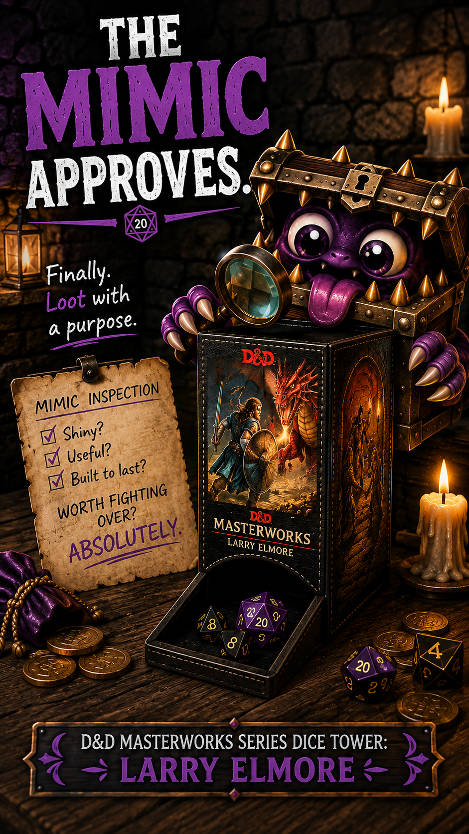 The Mimic approving a tabletop treasure