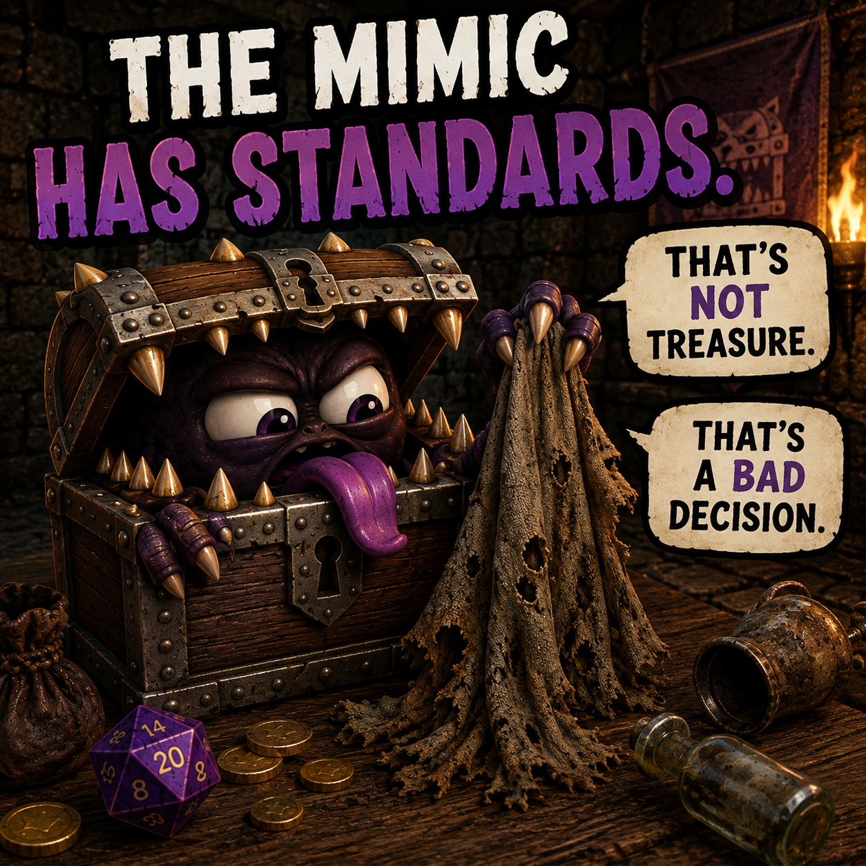 The Mimic judging a questionable treasure